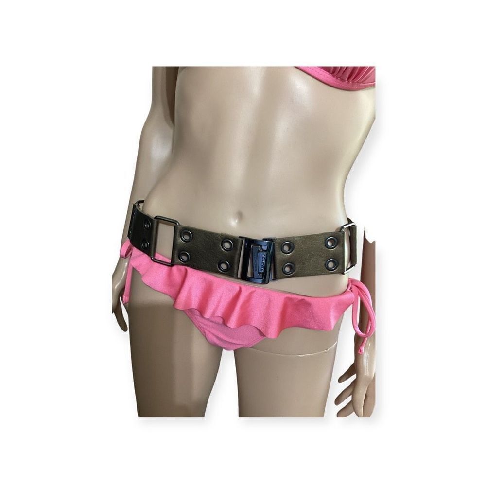 Vintage Vegan Leather & Metal Belt